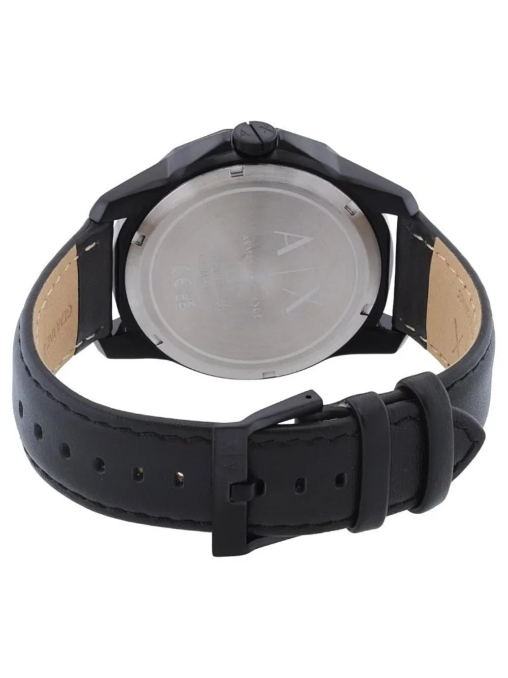 NWT Armani Exchange Three Hand Day-Date Quartz Black Dial Men's Watch